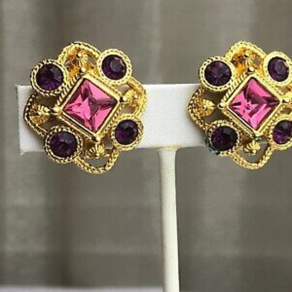Unique vintage Avon Rivoli two-way clip on earrings - Picture 4 of 5